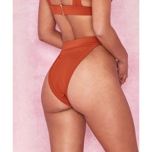 HOUSE OF CB Mawi Terracotta Rust Bikini Set XS - Picture 7 of 14